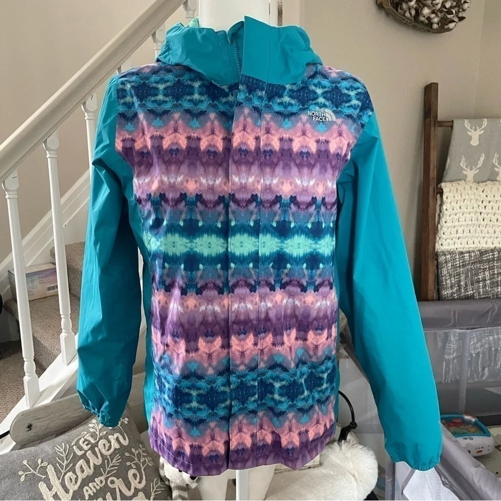 North Face | Girls XL‎ Dry Vent Purple/Teal Lightweight Hooded Jacket